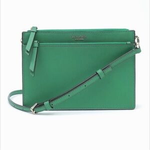 Kate Spade Cameron Zip Leather Crossbody Green